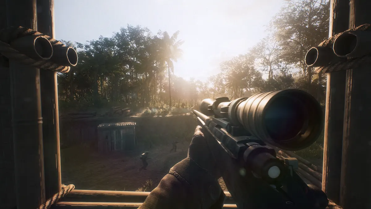 Hell Let Loose: Vietnamで照準を構える兵士の公式ゲーム画面